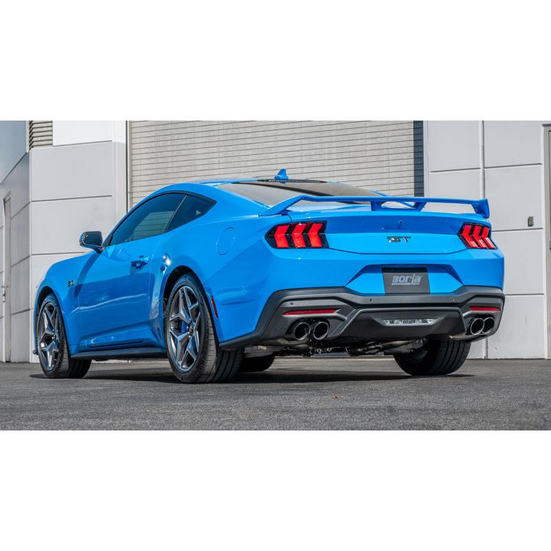 Borla 2024 Ford Mustang GT 5.0L V8 3 in S-Type Catback Non-Active Exhaust- Black Chrome Quad Tip