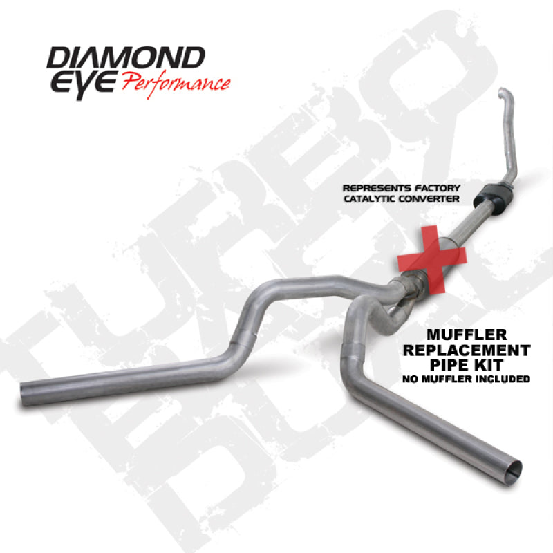 Diamond Eye KIT 4in TB MFLR RPLCMENT PIPEDUALALUM94-97 5 7 3L F250/F350 PWRSTROKE NFS-SR1 Performance