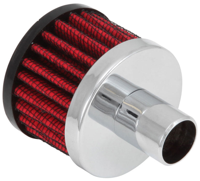 K&N Steel Base Crankcase Vent Filter .75in Vent OD x 2in OD x 1.5in Height-SR1 Performance
