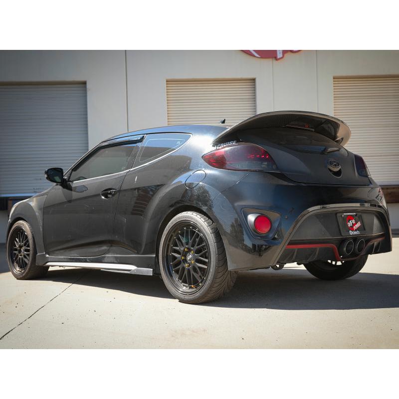 aFe Takeda 2-1/2in to 3in  SS-304 Cat-Back Exhaust w/ C/F Tips 13-17 Hyundai Veloster L4-1.6L