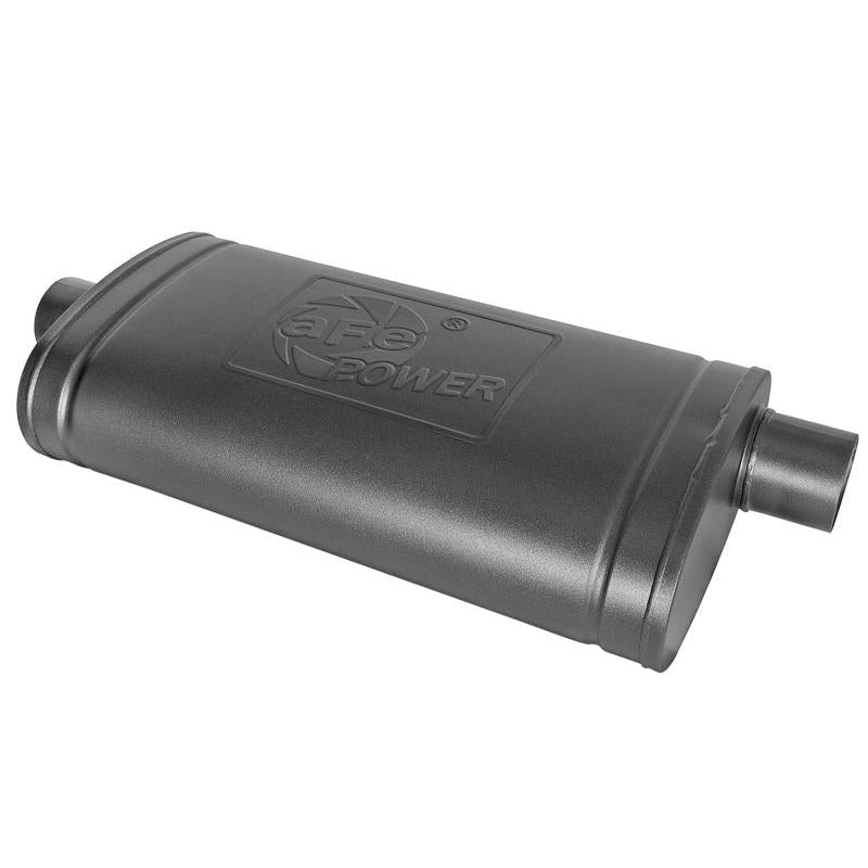 aFe MACH Force-Xp 409 SS Muffler w/ Black Finish 3in Center/Offset 22in L x 11in x 5in - Oval Body-SR1 Performance