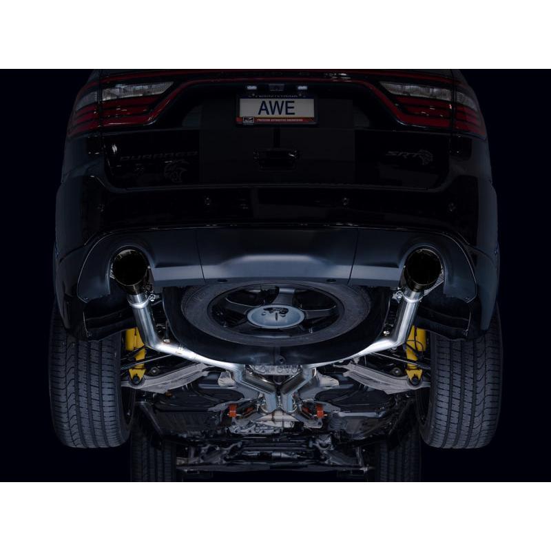 AWE Tuning 18-23 Dodge Durango SRT & Hellcat Track Edition Exhaust - Diamond Black Tips