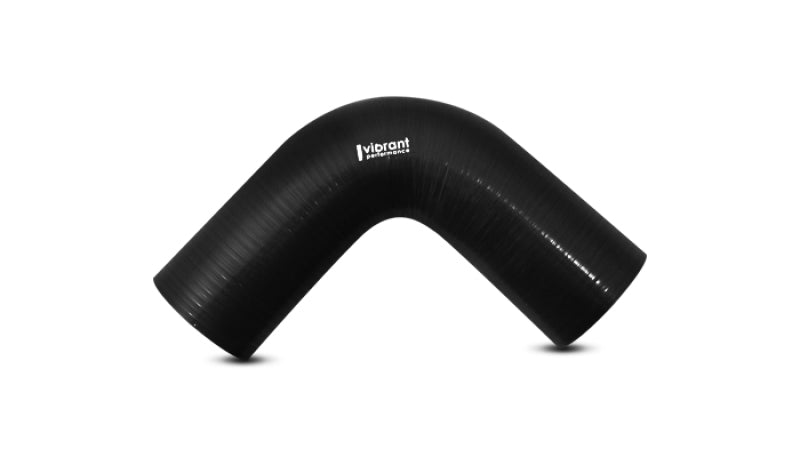 Vibrant 4 Ply Reinforced Silicone Elbow Connector - 4in I.D. - 90 deg. Elbow (BLACK)