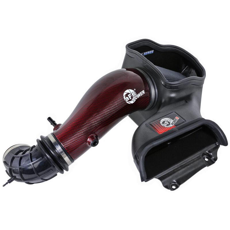 aFe 23-24 Ford F150 Raptor R Supercharged Red Carbon Track Series Air Intake w/ P5R Filter (MOQ 24)-SR1 Performance