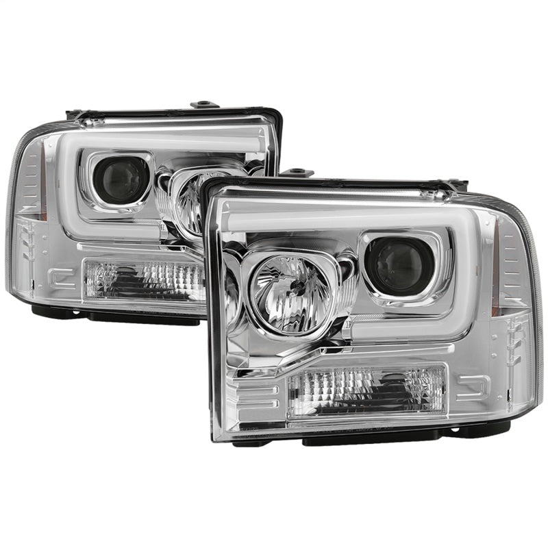 Spyder 05-07 Ford F250/350/450 SD Ver 2 Proj Headlights - Light Bar DRL - Black PRO-YD-FS05V2-LB-C-SR1 Performance