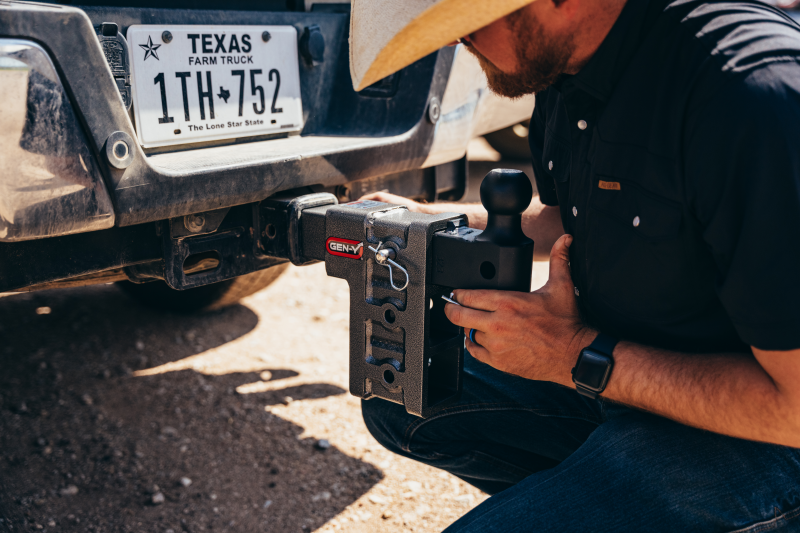 Gen-Y Mega Duty 2-inch Shank Adjustable Drop Hitch with 7.5-inch Drop and 10,000 lb Towing Capacity