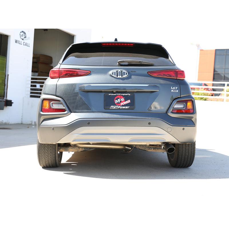 aFe Takeda 2.5in 304 SS Axle-Back Exhaust w/o Muffler w/BlackTips 18-22 Hyundai Kona L4-1.6L (t) AWD-SR1 Performance