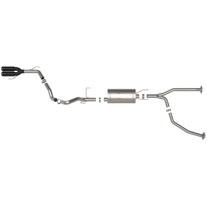 aFe 23-24 Toyota Sequoia V6 3.4L Vulcan Series 2-1/2in to 3in 304 SS Cat-Back Exhaust w/ Black Tip