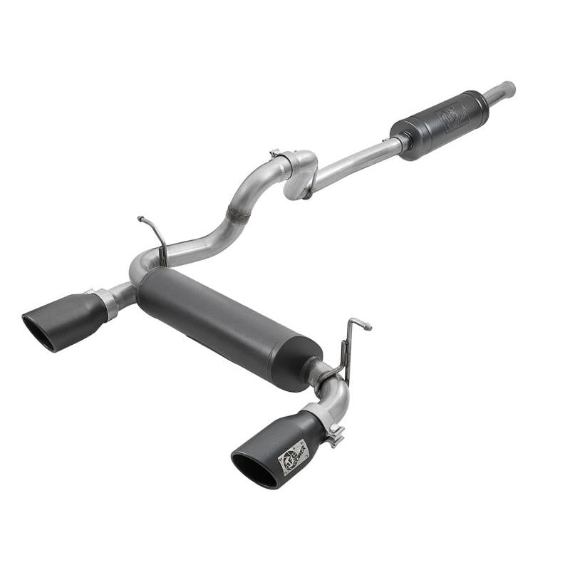 aFe Rebel Series 2.5in 304 SS Cat-Back Exhaust w/ Black Tips 2018+ Jeep Wrangler (JL) V6 3.6L-SR1 Performance