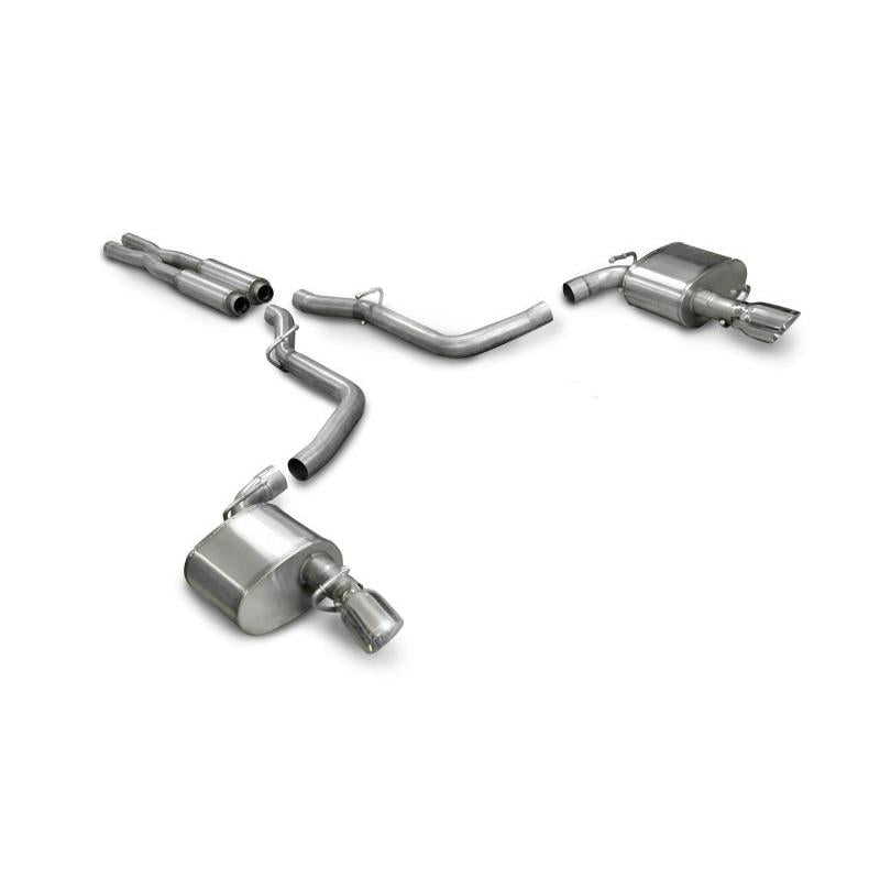 Corsa 2005-2010 Dodge Charger No Towing Hitch SRT-8 6.1L V8 Polished Xtreme Cat-Back Exhaust