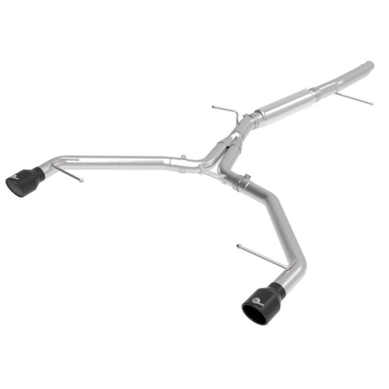 aFe 17-19 Audi A4 (L4-2.0L) MACH Force-Xp Stainless Steel Axle-Back Exhaust System - Black Tip-SR1 Performance
