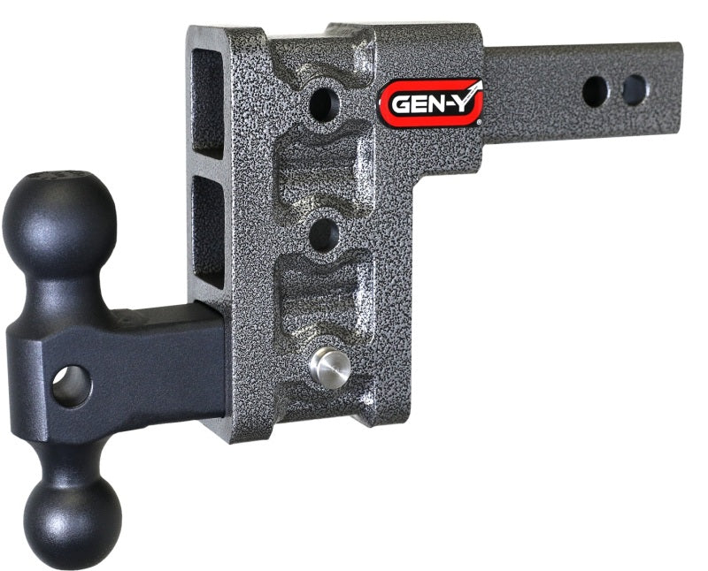 Gen-Y Mega Duty 2-inch Shank Adjustable Drop Hitch with Dual-Ball - 10,000 LB Capacity, Part GH-313