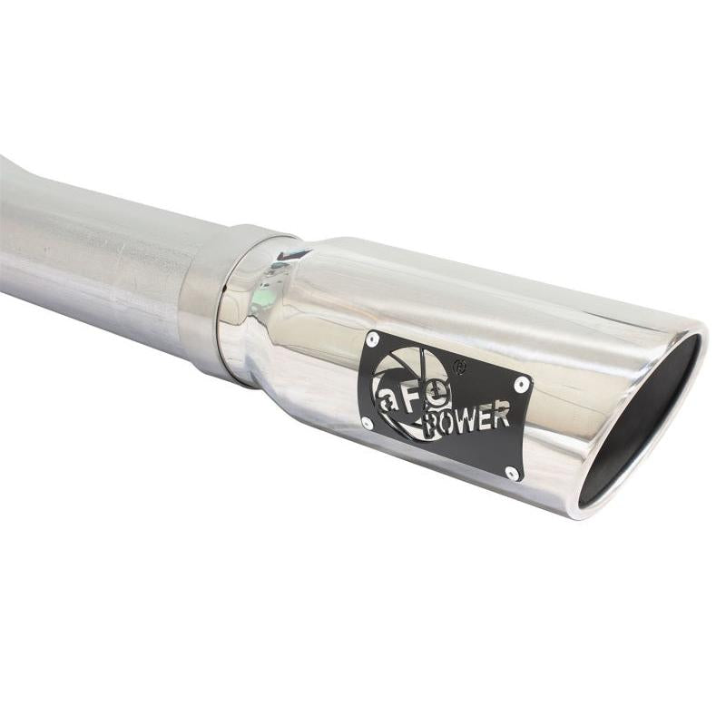 aFe MACHForce XP Exhaust 3in-3.5in SS Single Side Ext CB w/ Polished Tips 15 Ford F150 V8 5.0L CC/SB-SR1 Performance