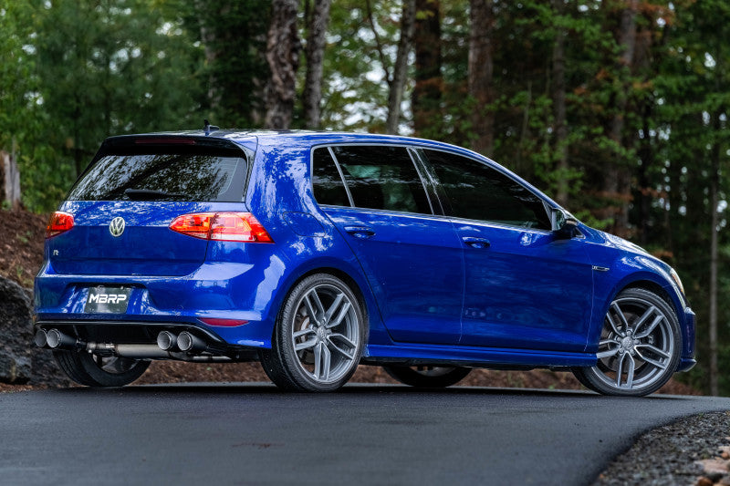 MBRP 15-19 VW Golf R 3 in Cat Back w/ 4 in OD Quad Carbon Fiber Tips - T304-SR1 Performance