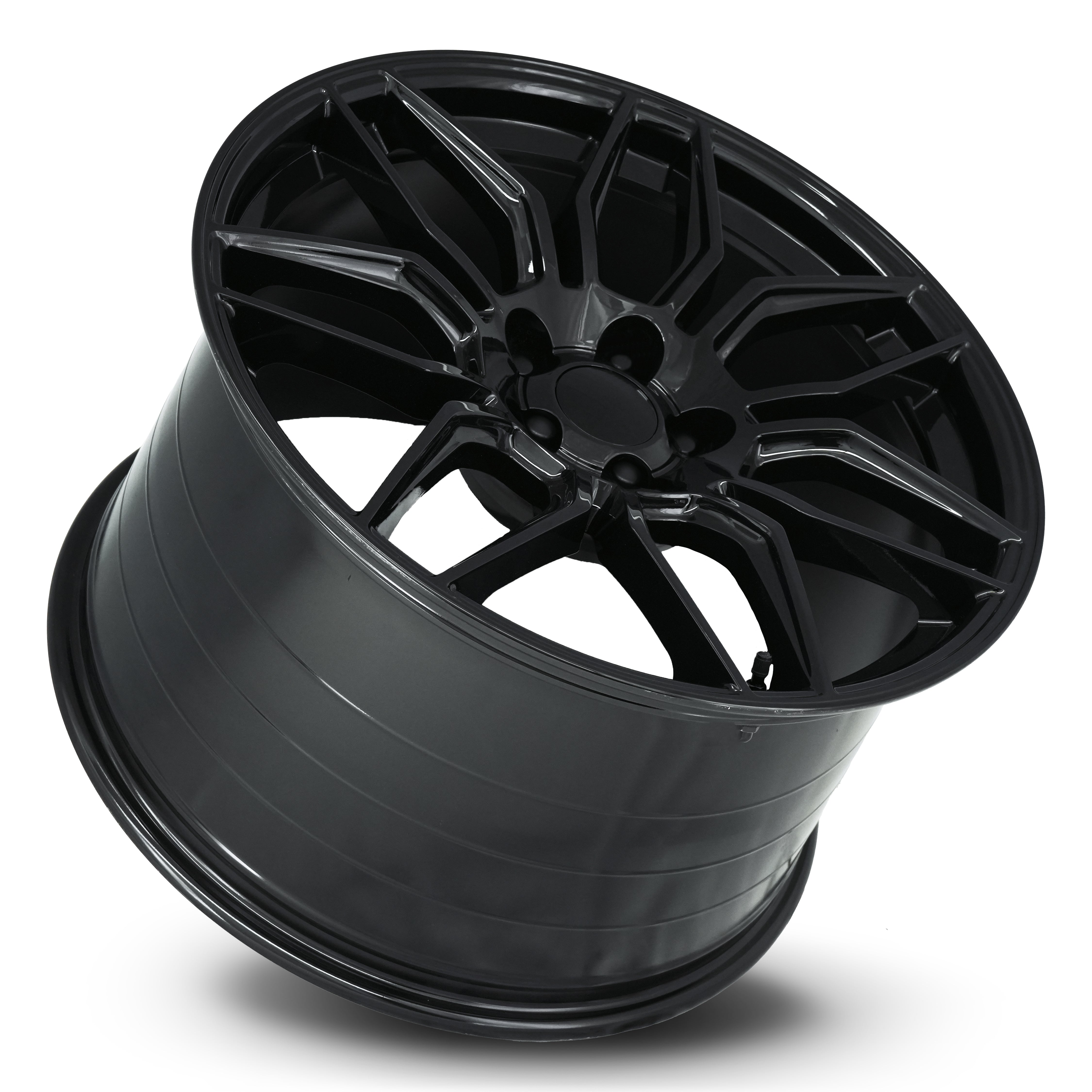 FR 401 – C8 ZO6 CORVETTE REPLICA WHEELS-Gloss Black 20x12 5x4.75 + 59 HB 70.3