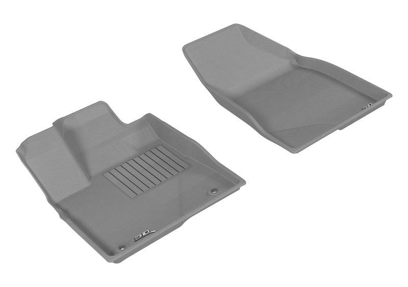 3D MAXpider 2014-2019 Toyota Highlander Kagu 1st Row Floormat - Gray-SR1 Performance