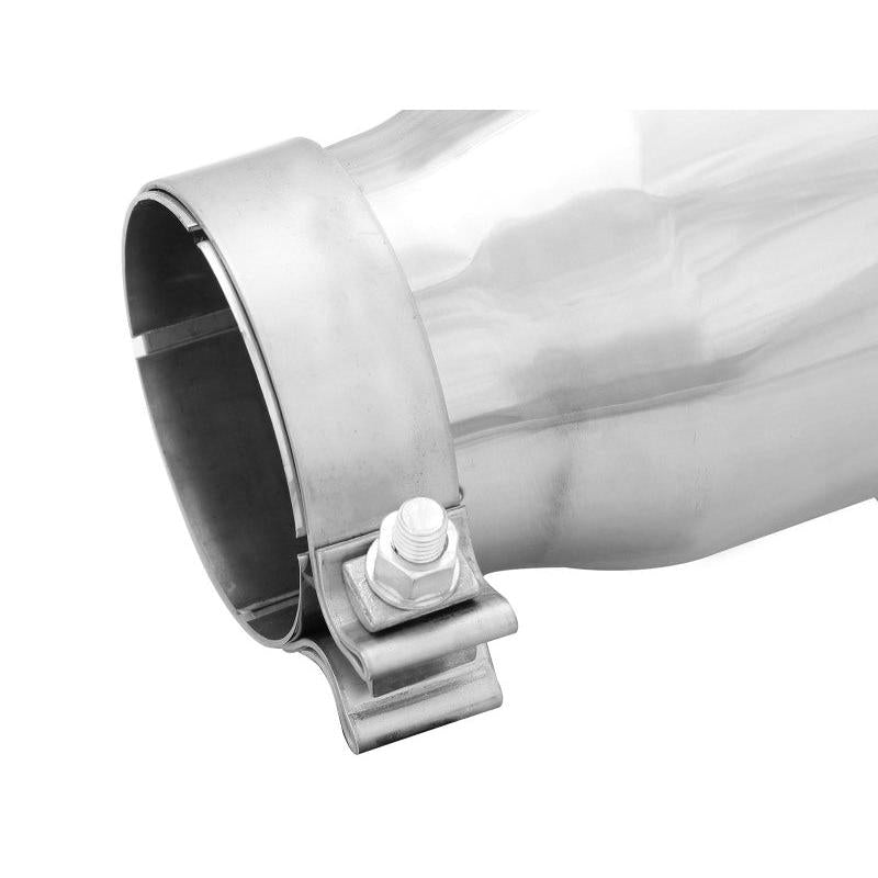 aFe MACHForce-XP 304 Stainless Steel Polished Exhaust Tip 3.5in x 4.5in Out x 12in L Clamp-On-SR1 Performance