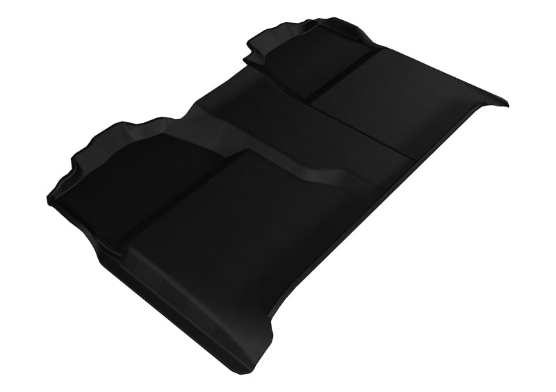 3D MAXpider 2007-2013 Chevrolet Silverado Crew Cab Kagu 2nd Row Floormats - Black-SR1 Performance