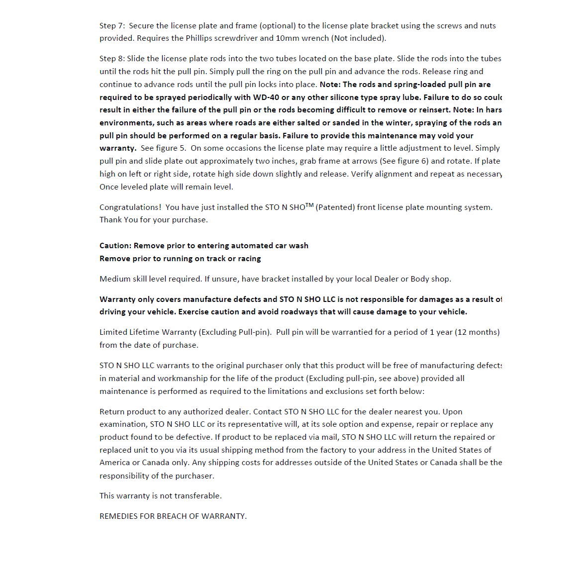 10-14 Ford F-150 SVT Raptor License Plate Frame Bracket-SR1 Performance