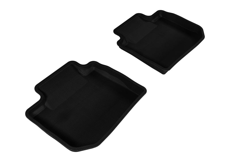 3D MAXpider 2012-2019 Subaru Impreza/XV Crosstrek/WRX/Sti Kagu 2nd Row Floormats - Black-SR1 Performance