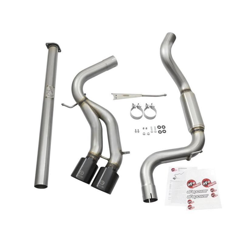 aFe Takeda 3in SS Exhaust Cat-Back 13-16 Ford Focus ST 2.0L Black Tips-SR1 Performance