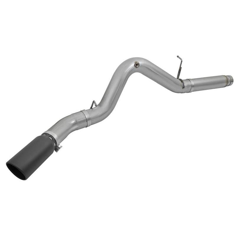 aFe LARGE Bore HD 5in Exhausts DPF-Back SS w/ Black Tips 16-17 GM Diesel Truck V8-6.6L (td) LML/L5P