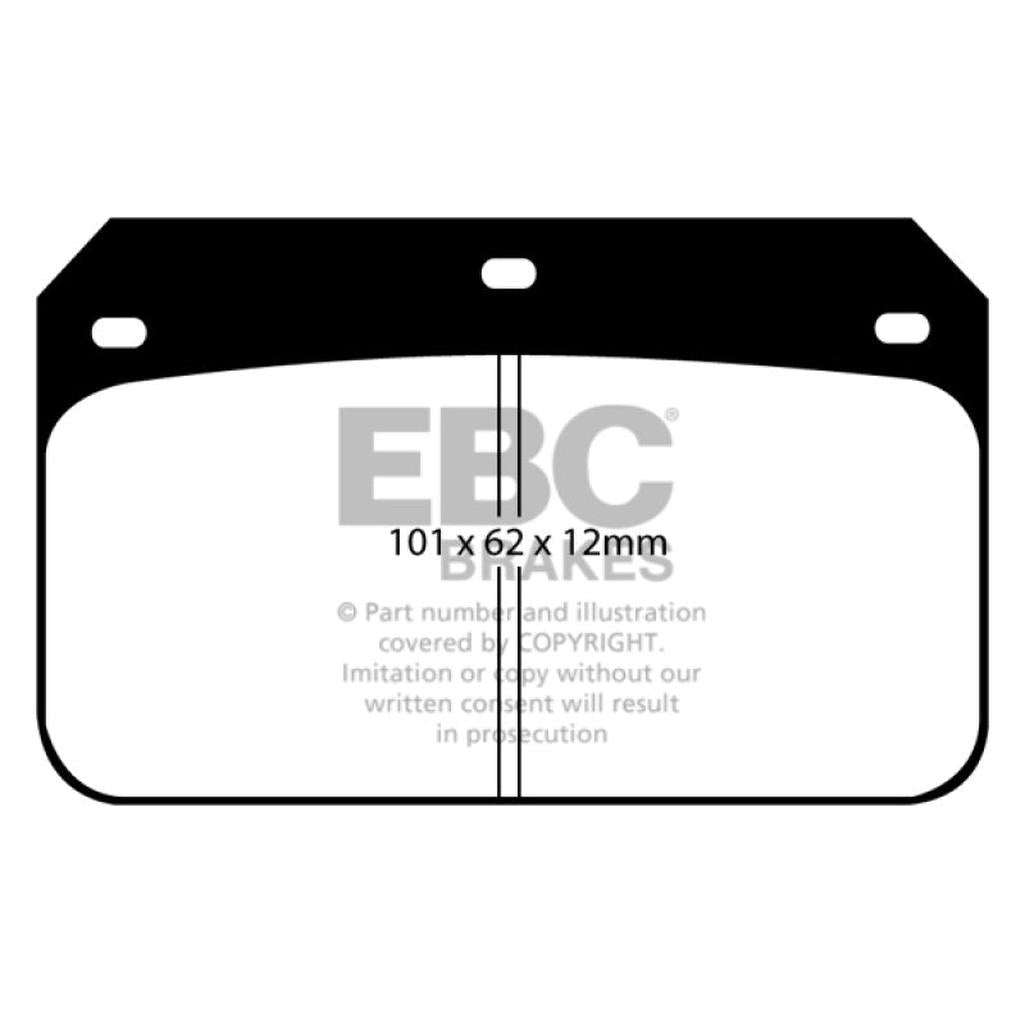 EBC Brakes Greenstuff 2000 Series Sport Brake Pads - High Friction Performance for Sedans and Prestige Vehicles