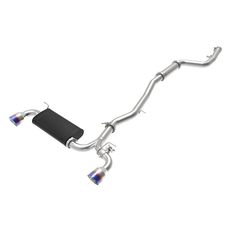 aFe POWER Takeda 2020 Toyota Supra L6-3.0L (t) 3in-2.5in 304 SS CB Exhaust Blue Flame Tips-SR1 Performance