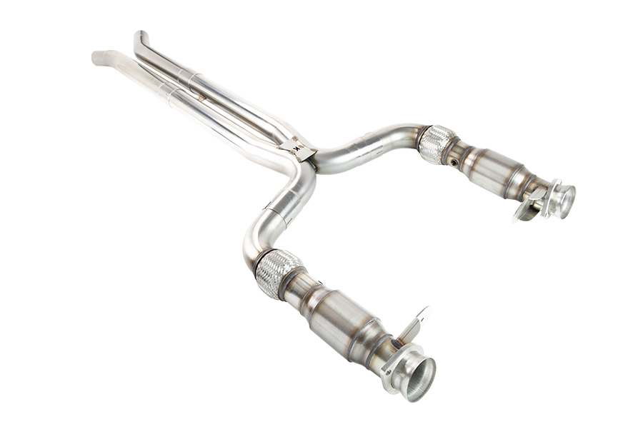3" x 2-3/4" SS GREEN Catted X-Pipe. 2015-2020 Shelby GT350. Retains OEM Mufflers
