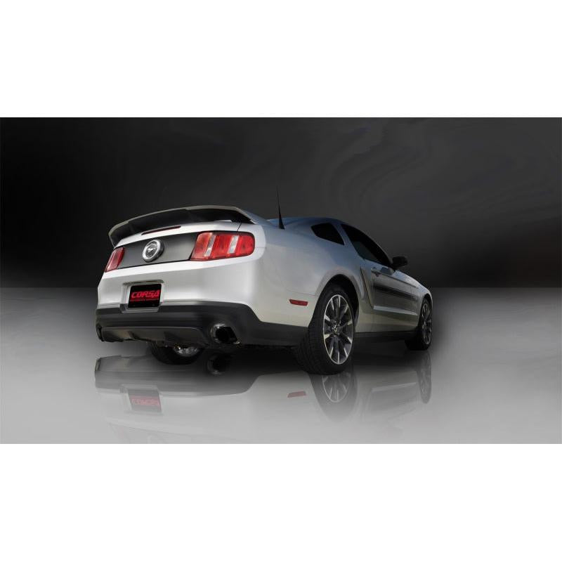 Corsa 2011-2014 Ford Mustang GT/Boss 302 5.0L V8 Black Sport Axle-Back Exhaust