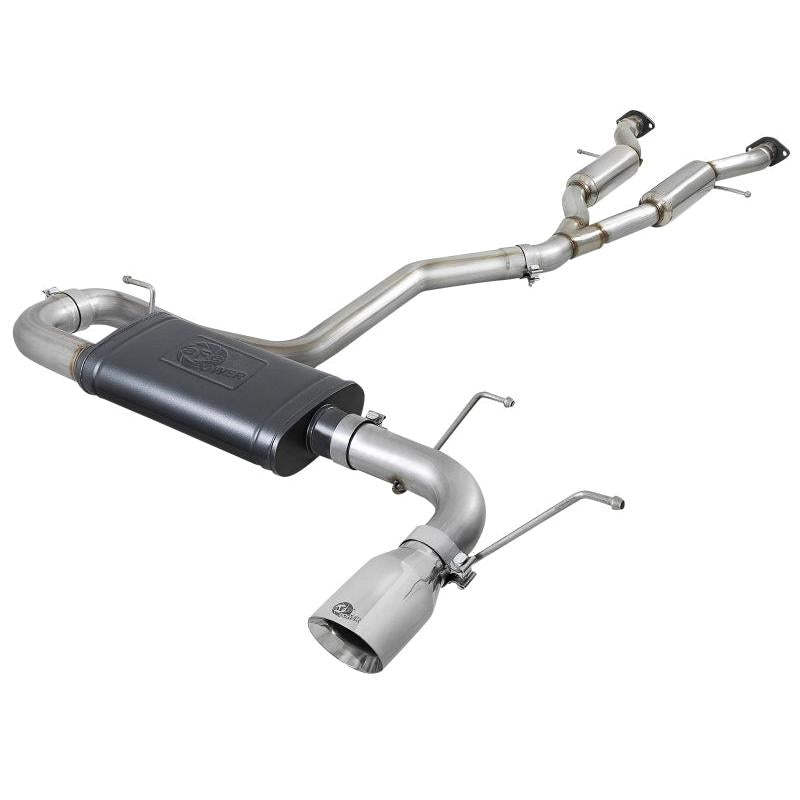 aFe Large Bore HD 3in 304 SS Cat-Back Exhaust w/ Polished Tips 14-19 Jeep Grand Cherokee V6-3.6L