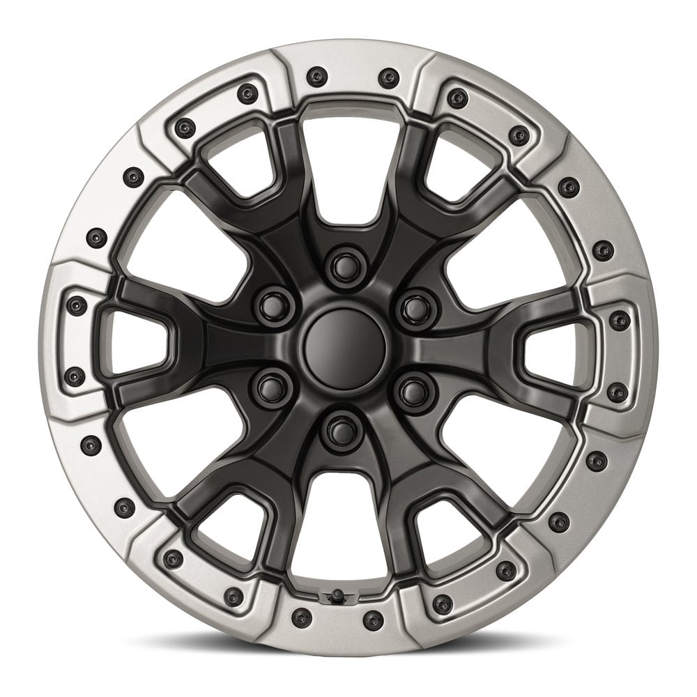 FR 99 – FORD RAPTOR REPLICA WHEEL-Satin Black/Gray Ring 17x9 6x135 + 18 HB 87.1