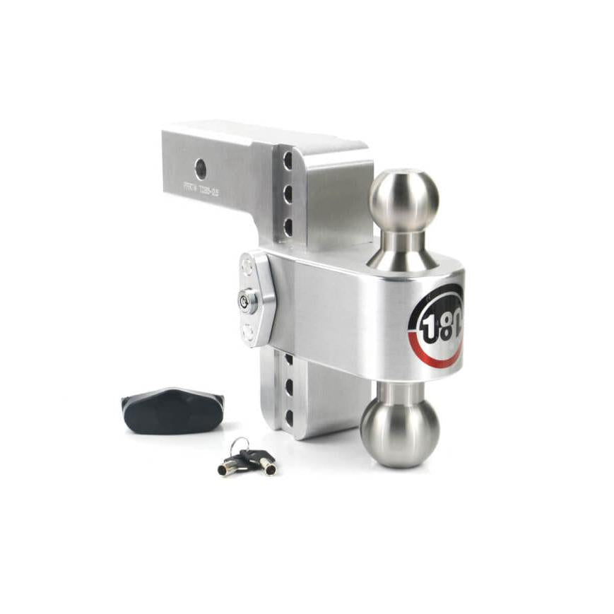 Weigh Safe 180 Hitch with 6-inch Drop and 2.5-inch Shank for 10K/18.5K GTWR - Aluminum Construction
