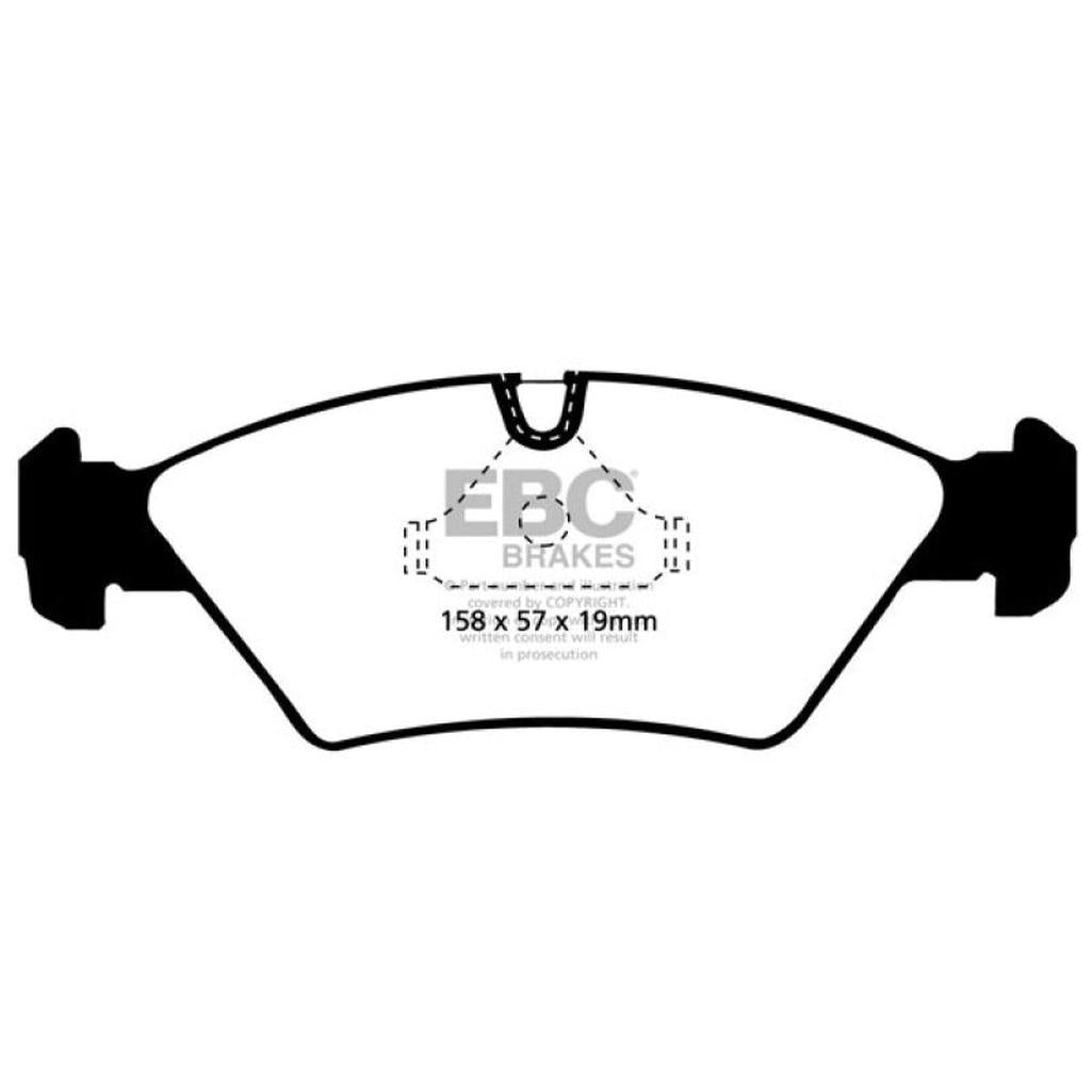EBC Redstuff Ceramic Low Dust Front Brake Pads for BMW 1985-1991 M3, 1985-1988 5 Series, and 1986-1991 6 Series