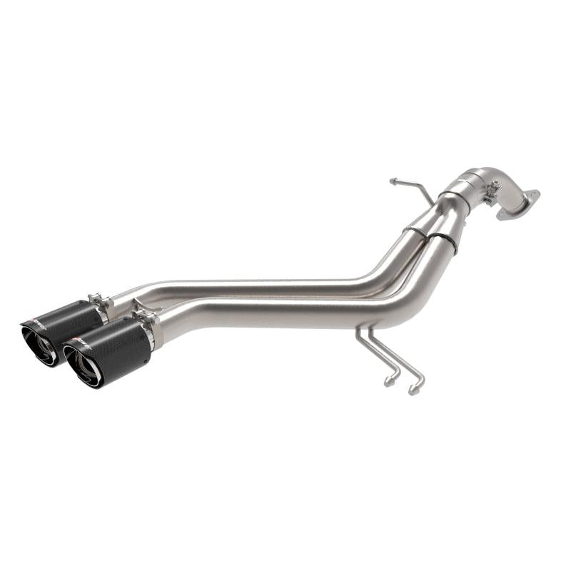 aFe Takeda 13-17 Hyundai Veloster L4-1.6L 2-1/2in 304 SS Axle-Back Exhaust w/ Carbon Fiber Tips