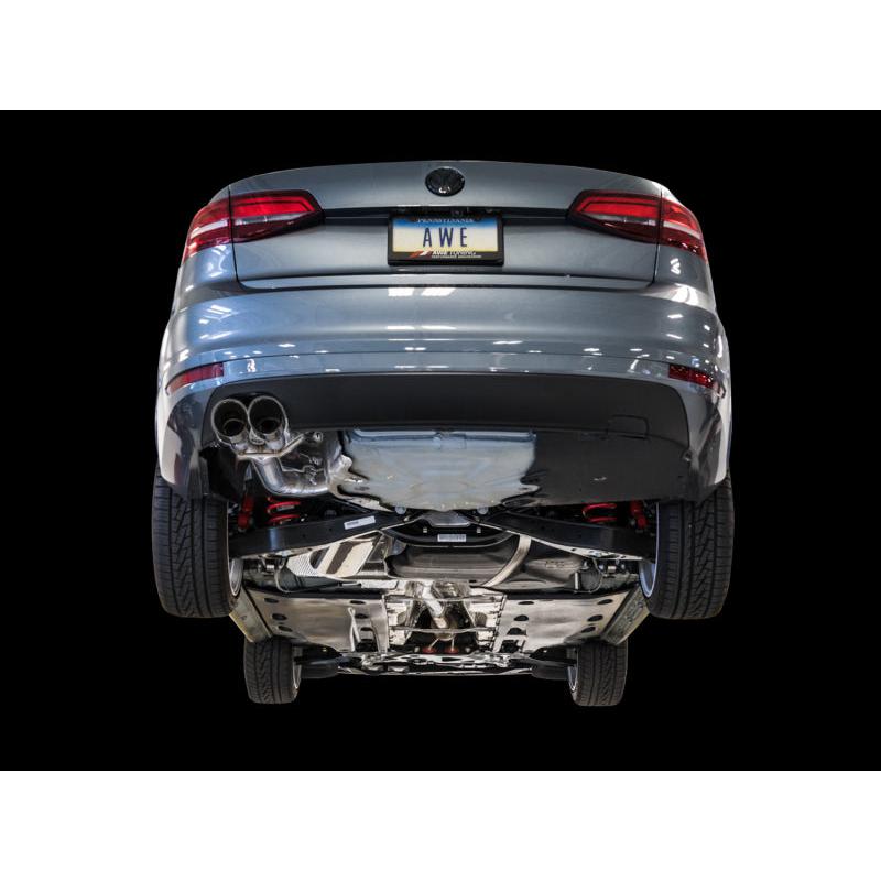 AWE Tuning 09-14 Volkswagen Jetta Mk6 1.4T Track Edition Exhaust - Chrome Silver Tips