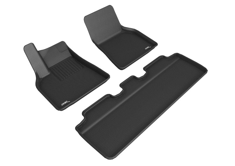 3D MAXpider 2020-2020 Tesla Model Y Kagu 1st Row Floormat - Black-SR1 Performance