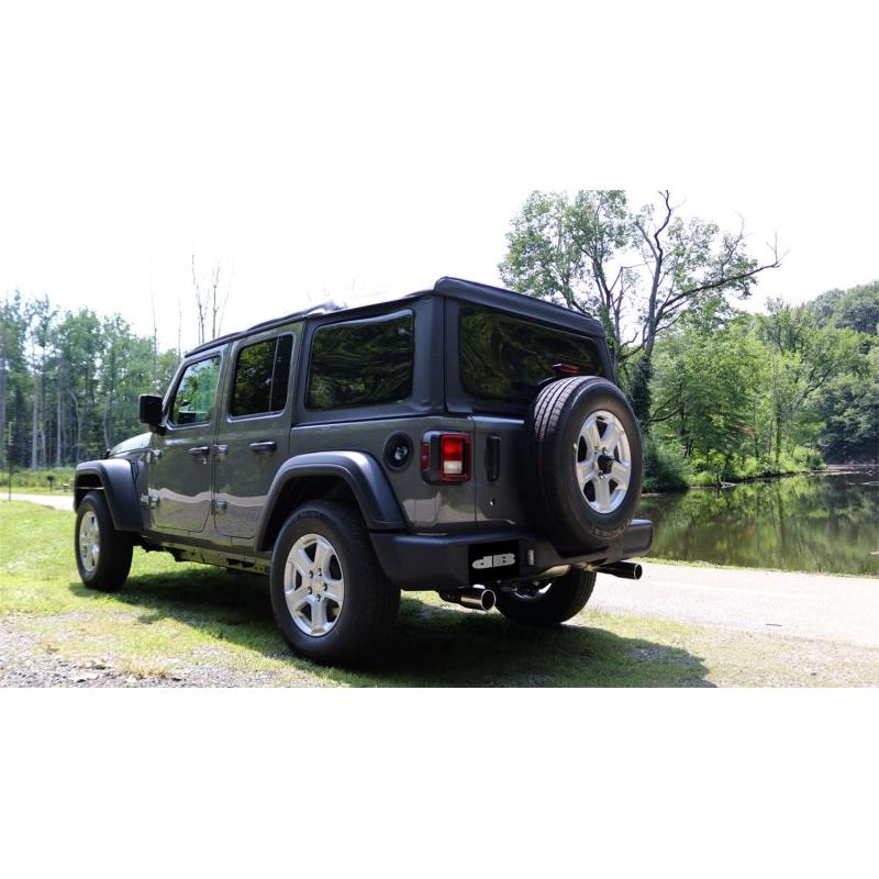 Corsa 2018-2024 Jeep Wrangler JL 2.5in Dual Rear Exit Polished Tips Touring Axle-Back Exhaust-SR1 Performance