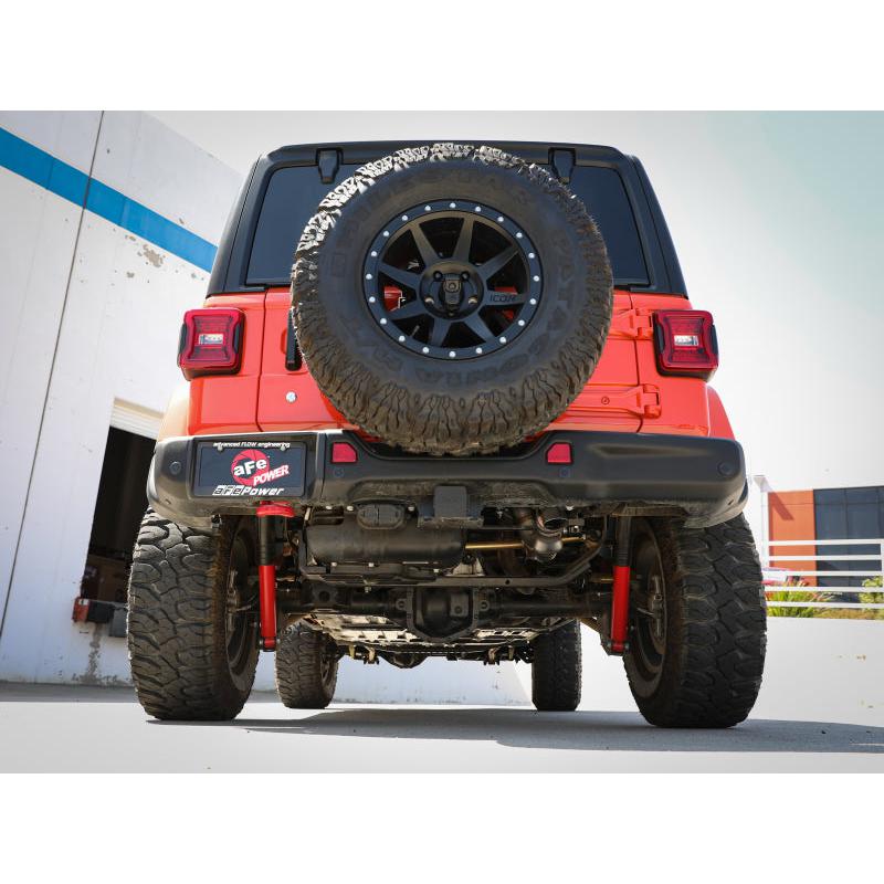 aFe 20-21 Jeep Wrangler (JL) Large Bore-HD 3 IN 304 Stainless Steel DPF-Back Hi-Tuck Exhaust System-SR1 Performance