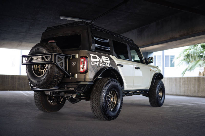 DV8 Offroad 21-23 Ford Bronco Competition Series Rear Bumper with LED Light Mounts and Factory Sensor Integration