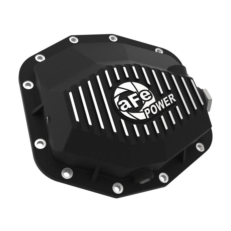 aFe POWER 21-22 Ram1500 TRX Hemi V8 6.2L PRO Series Rear Diff Cover Black w/Machined Fins & Gear Oil