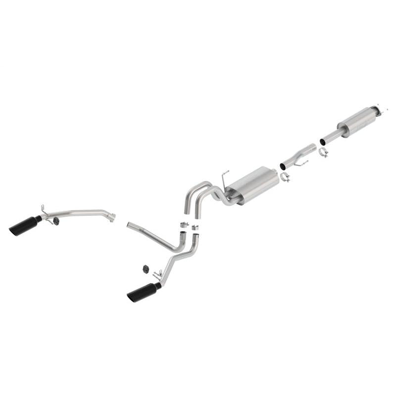 Borla 11-14 Ford F-150 5.0L Stainless Steel S-Type Catback Exhaust - 4in Tips Single Split Rear Exit