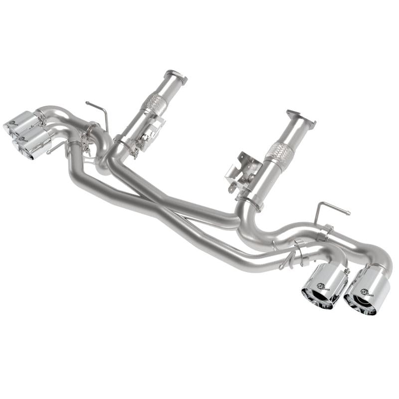 aFe MACH Force-Xp 3in to 2-1/2in 304SS Cat-Back (No Muff.) 2020 Chevy Corvette 6.2L- Polished Tip-SR1 Performance