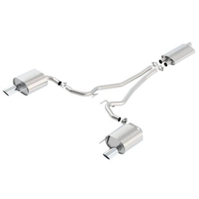 Borla 15-16 Ford Mustang EcoBoost 2.3L AT/MT EC-Type Cat Back SS Single Round Rolled Tips Exhaust