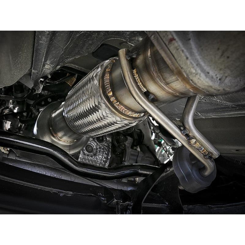 aFe Power Twisted Steel SS304 Downpipe 2.5in w/Cat 17-18 Hyundai Elantra L4-1.6L (t)