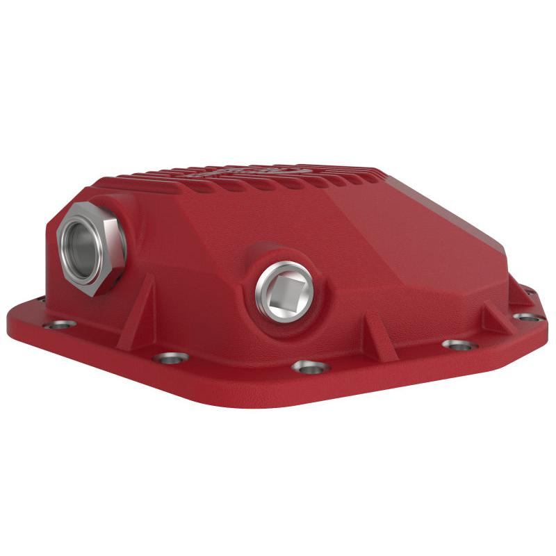 aFe 20-23 Jeep Gladiator JT (Dana M220) Pro Series Rear Differential Cover Red w/ Machined Fins-SR1 Performance