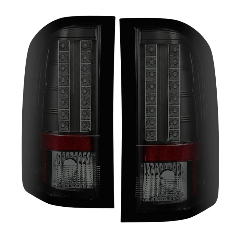 Spyder Chevy Silverado 07-13 LED Tail Lights Blk Smke ALT-YD-CS07-LED-BSM