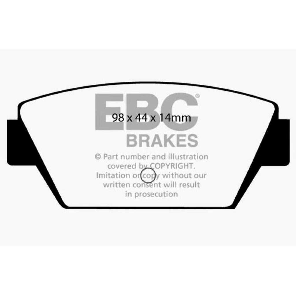 EBC Yellowstuff Rear Brake Pads for Mitsubishi Eclipse and Eagle Talon – Part Number DP4576R