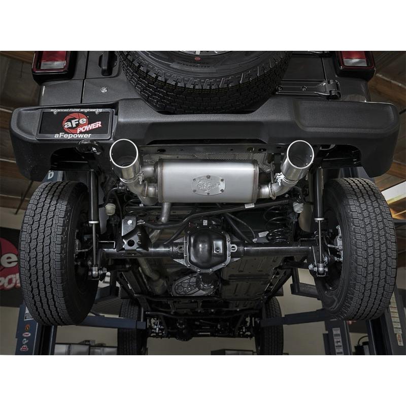 aFe Rebel Series 2.5in 409 SS Cat-Back Exhaust w/ Polished Tips 2018+ Jeep Wrangler (JL) V6 3.6L-SR1 Performance