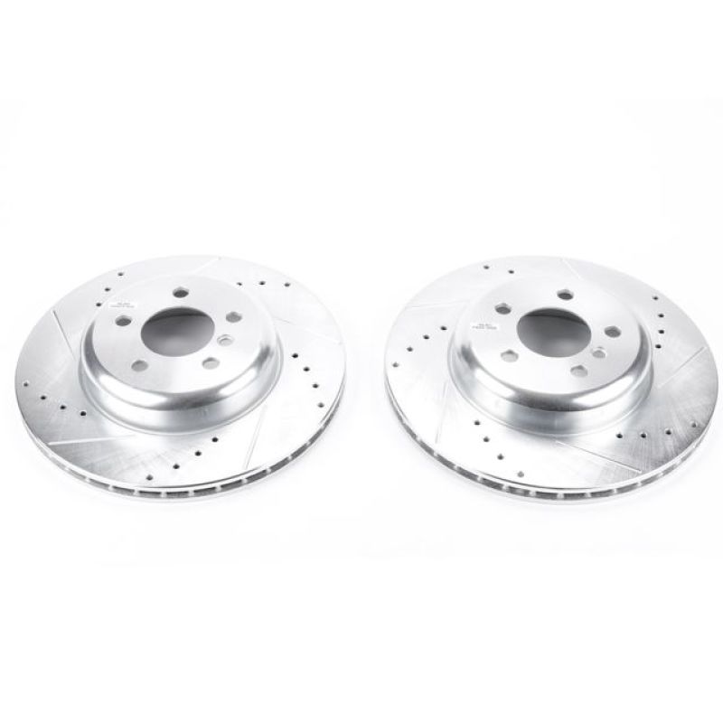 Power Stop 16-18 BMW 320i xDrive Rear Evolution Drilled & Slotted Rotors - Pair-SR1 Performance
